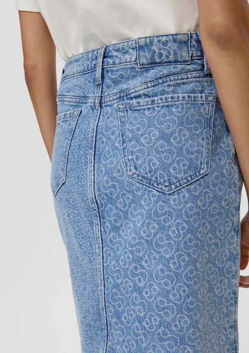 Produktbild s.Oliver Rock Jeansrock mit Logo-Muster (46)