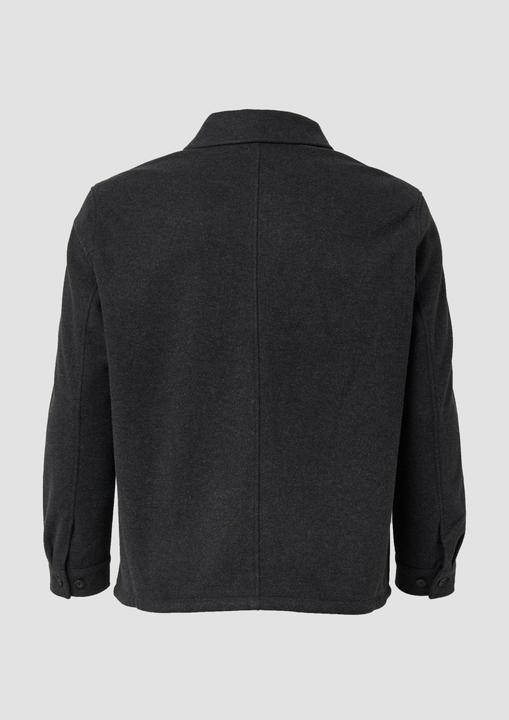 Produktbild S.Oliver Outdoor-Jacke Gefüttertes Overshirt in Woll-Optik mit Eingrifftaschen (4XL)