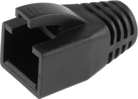 Produktbild ACT RJ45 black boot for 7.0 mm cable. Colour: Black Cable boot rj45 7.0mm black