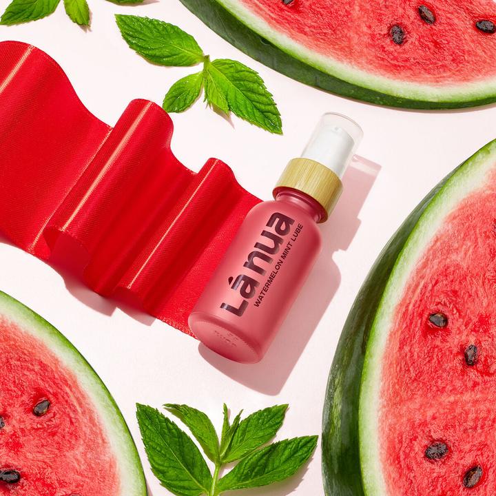 Actual product image Lá Nua La Nua Watermelon Mint Edible Water-Based Silicone Lubricant for Adult Sex Toy - Effective (100 ml)