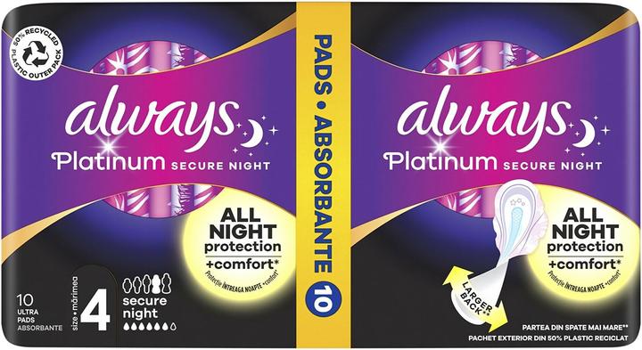 Actual product image Always Platinum Secure Night Size 4 (10 x)