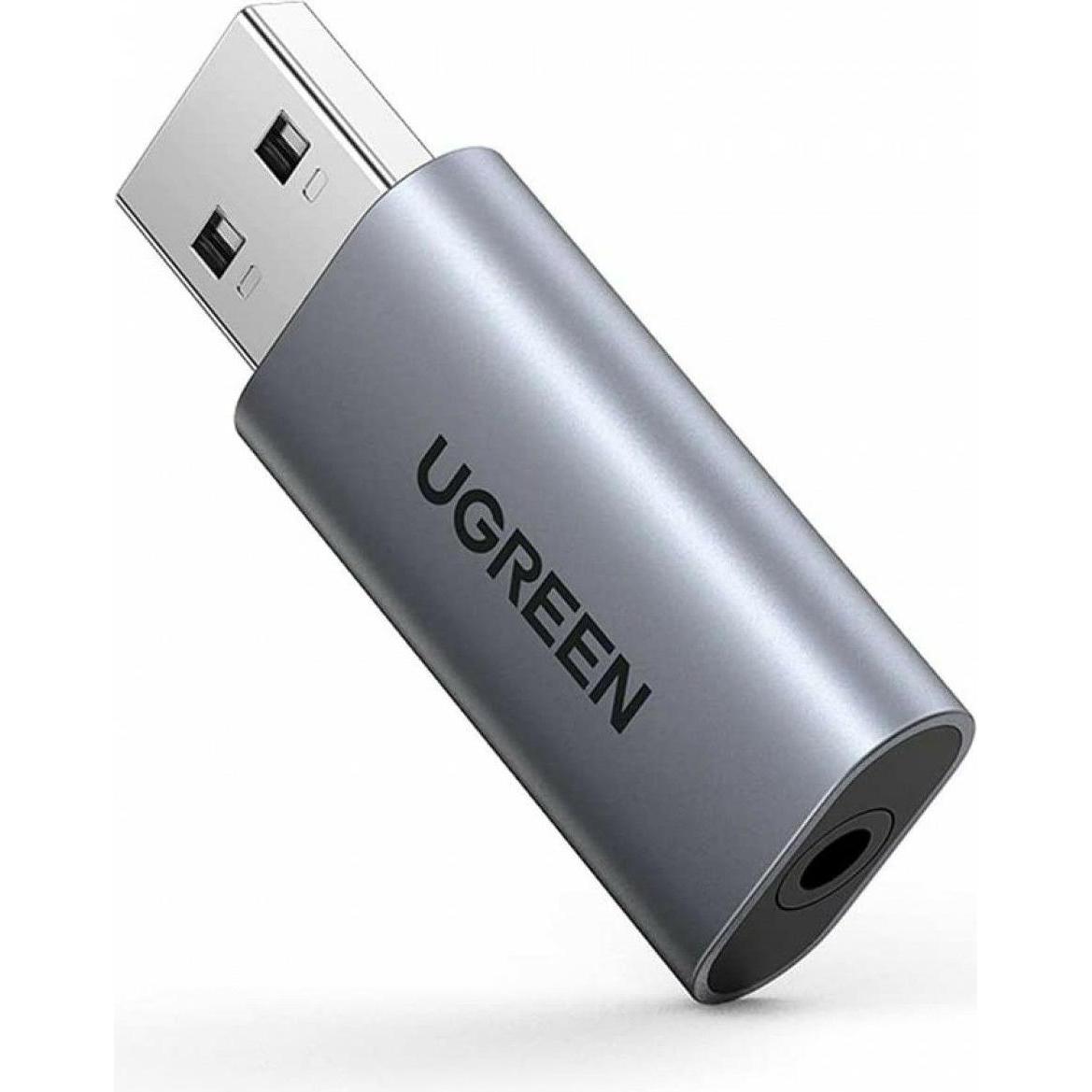 Ugreen USB 2.0 all'adattatore audio USB Sound Card Stick, Adattatore audio, Grigio