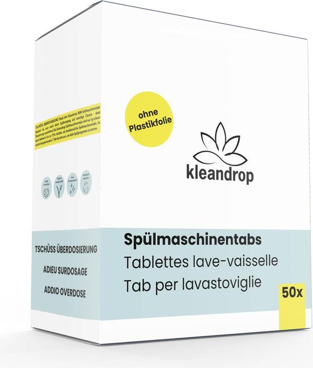 Produktbild Kleandrop Spülmaschinentabs (Tabs, 50 Waschgänge)