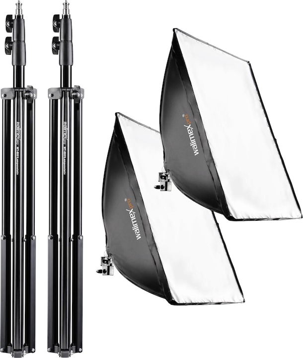 Immagine prodotto Walimex Luce diurna 250 luce continua con softbox e treppiede Duo Kit (Luce studio)