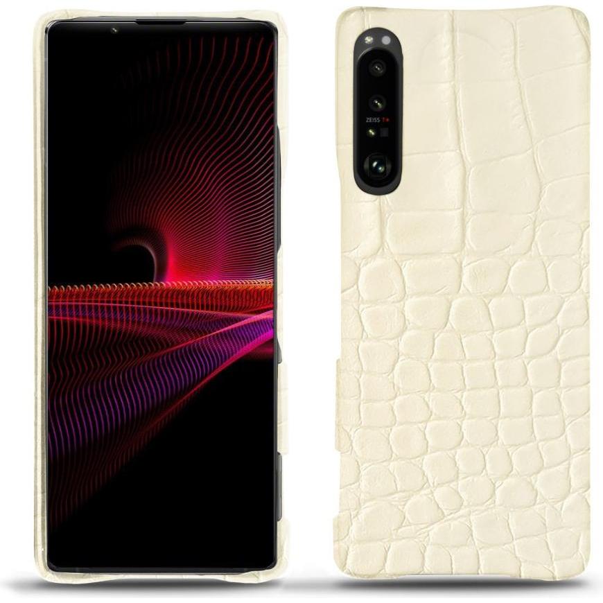 Noreve Lederschutzhülle (Sony Xperia 1 III), Smartphone Hülle, Weiss