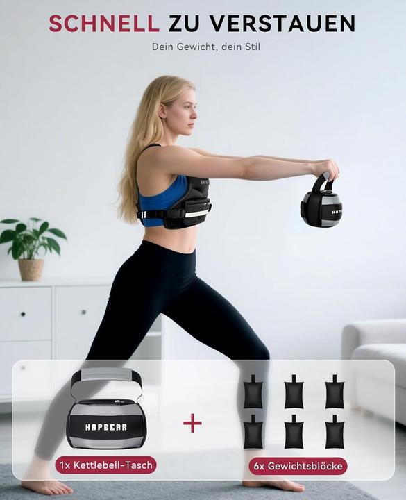 Produktbild Hapbear Verstellbare Gewichtsweste mit Kettlebell-Tasche