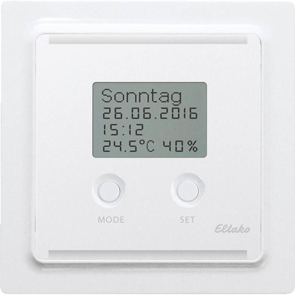 Eltako FUTH55ED/230V-pg Hygrostat Reichweite max. (im Freifeld) 30m, Thermometer + Hygrometer, Weiss