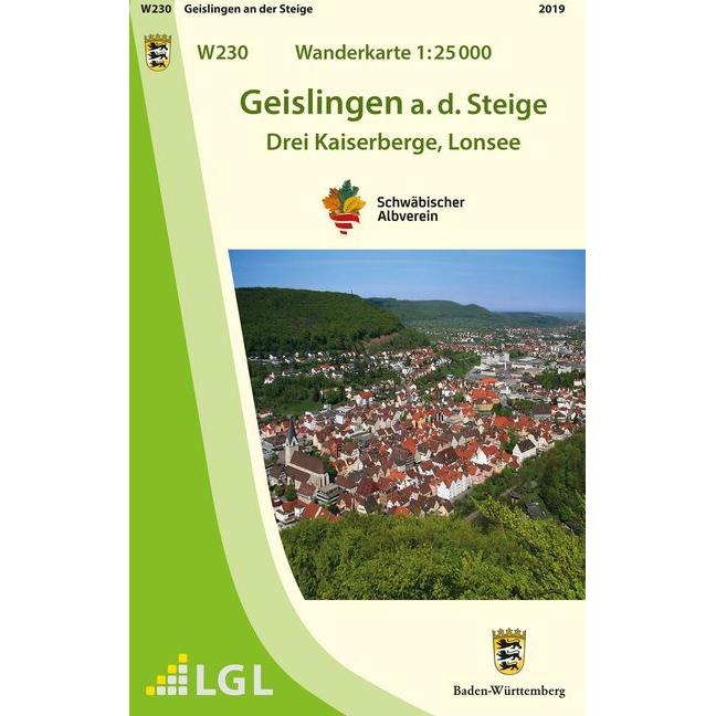 Topograph.Wanderk.BW Geislingen/Steige, Landkarte