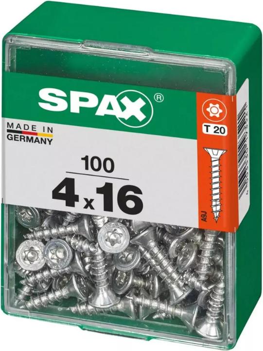 Produktbild Spax DIY Universal Senkkopf T-STAR plus VGW WIROX A9J 4x16 M 100 St. (100 Schrauben pro Stück)