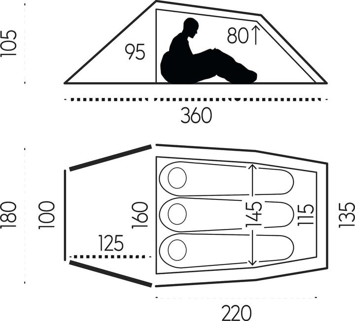 Actual product image Fjällräven Abisko Lite 3 (Tunnel tent, 2.22 kg, 3 persons)