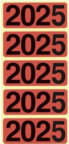 Actual product image Bene Year labels 628957 Red Adhesive