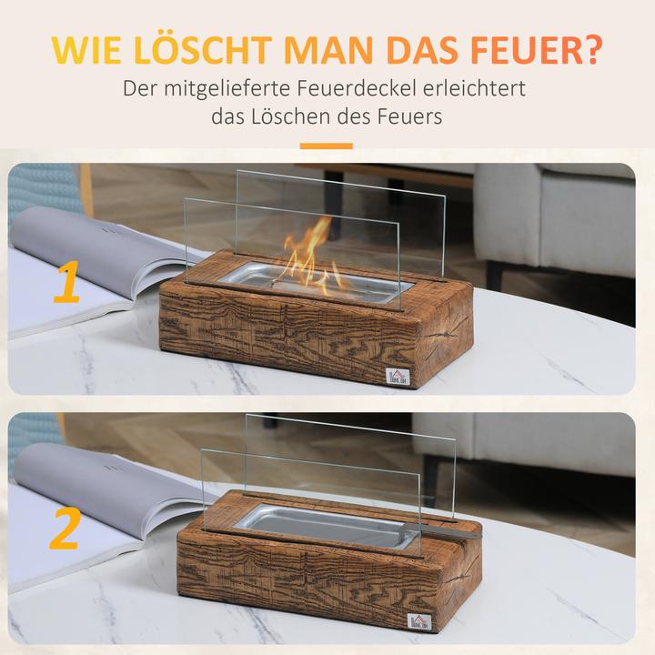 Actual product image Homcom Ethanol fireplace (33 x 16 x 18 cm)