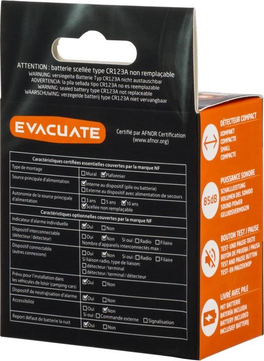 Actual product image Evacuate Mini smoke detector EVA033527