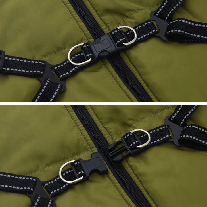 Actual product image vidaXL Dog coat with harness Waterproof (52, Dog coat)