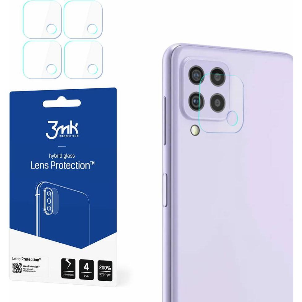 Thumbnail - 3MK hybrid glass Lens Protection for Samsung Galaxy A22 4G (1 Stück, Samsung Galaxy A22), Smartphone Schutzfolie, Grau
