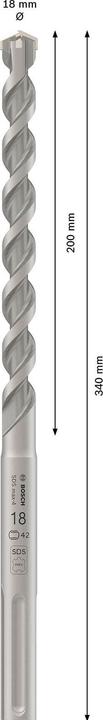 Immagine prodotto Bosch Professional Zubehör Trapano a percussione SDS max-4 18 x 200 x 340 mm (18 mm)