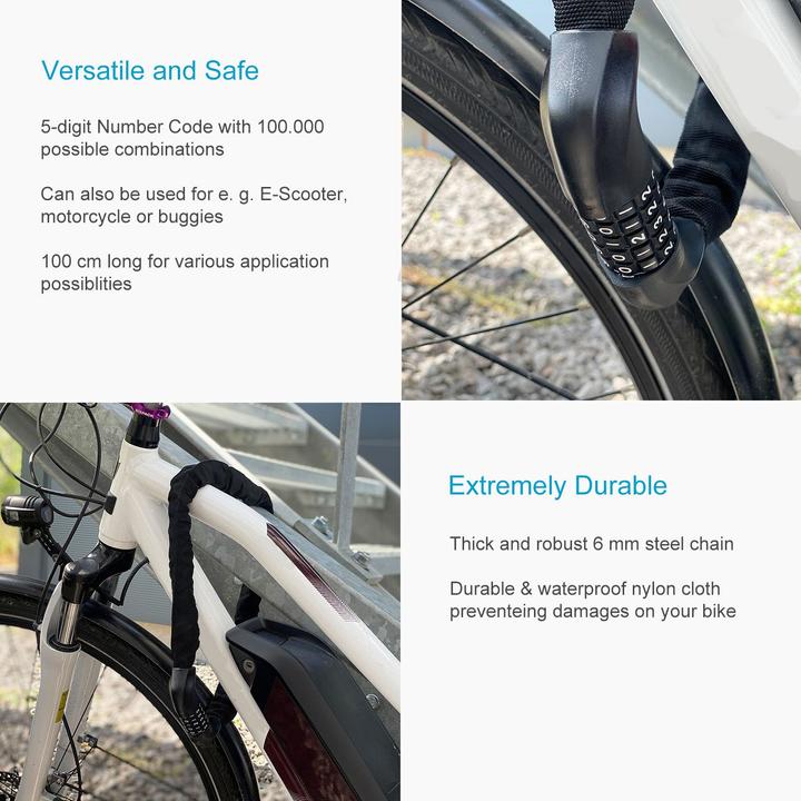 Image du produit Intirilife Antivol vélo à combinaison 1 m (100 cm)
