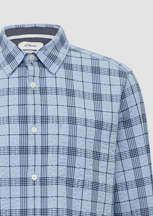Image du produit S.Oliver Hemd Regular Fit: Kariertes Baumwollhemd aus Seersucker (XL)