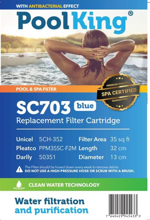 Actual product image Poolking Pool King Cartridge Filter SC703 blue