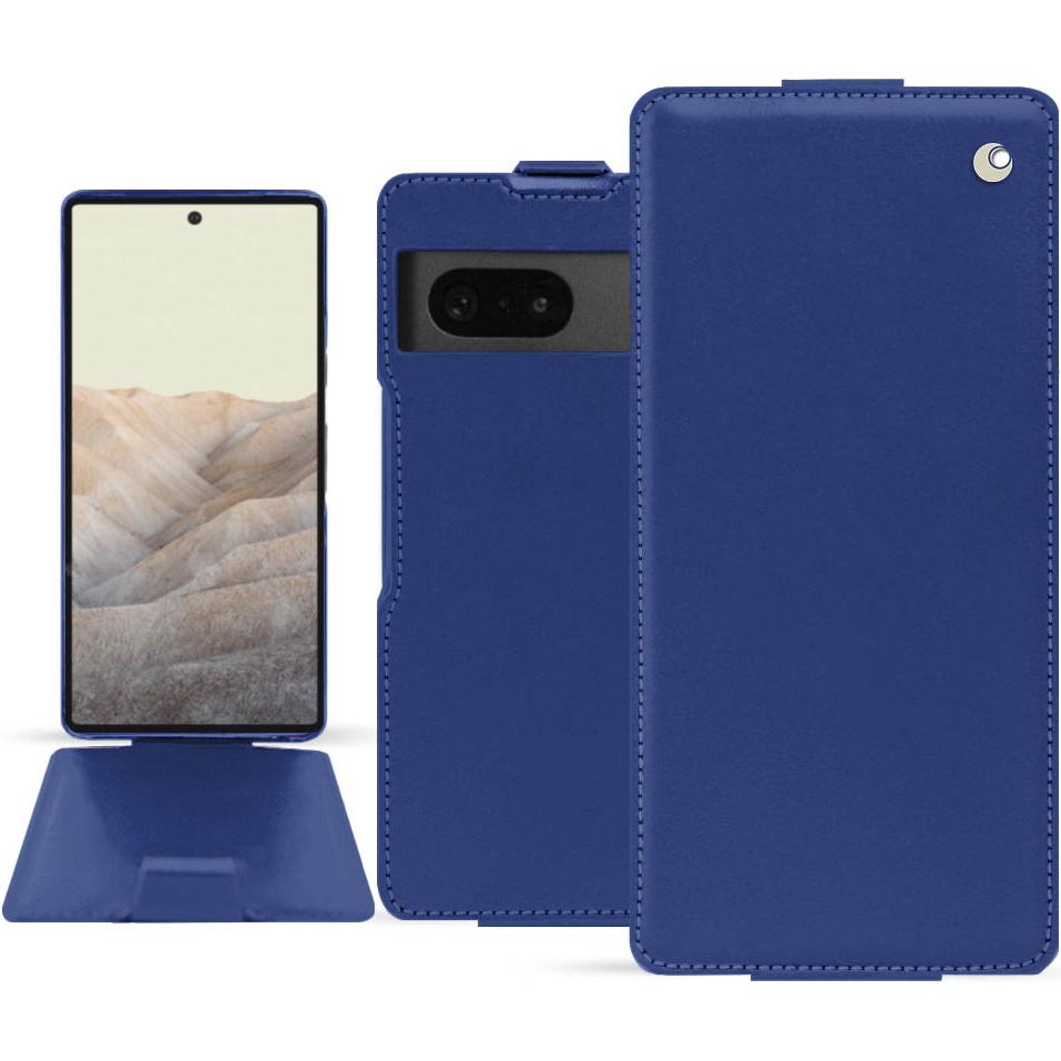 Noreve Lederschutzhülle vertikal (Google Pixel 7), Smartphone Hülle, Blau