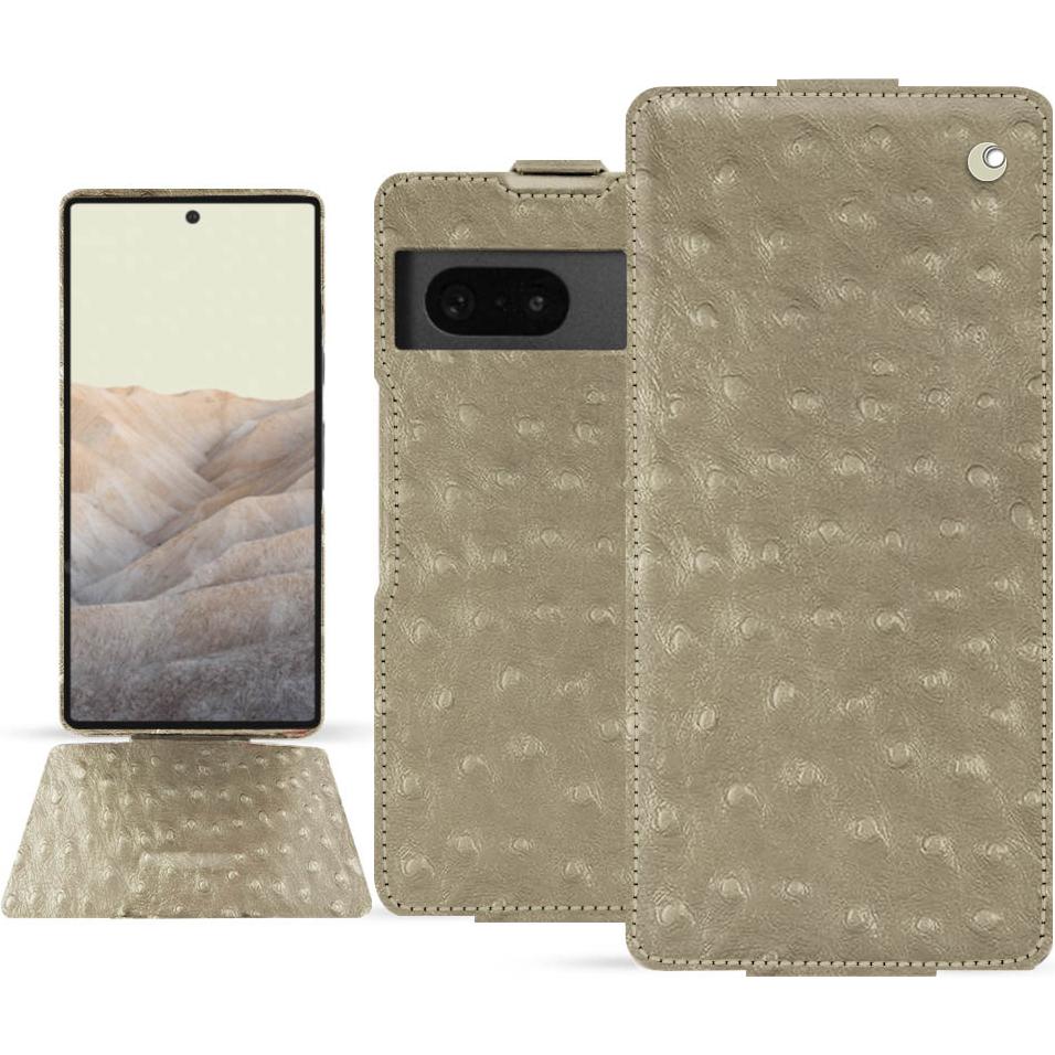 Thumbnail - Noreve Lederschutzhülle vertikal (Google Pixel 7), Smartphone Hülle, Beige