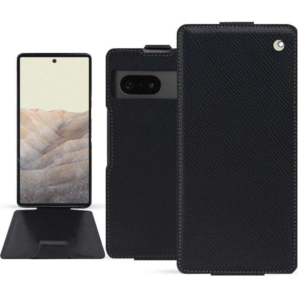 Thumbnail - Noreve Lederschutzhülle vertikal (Google Pixel 7), Smartphone Hülle, Schwarz
