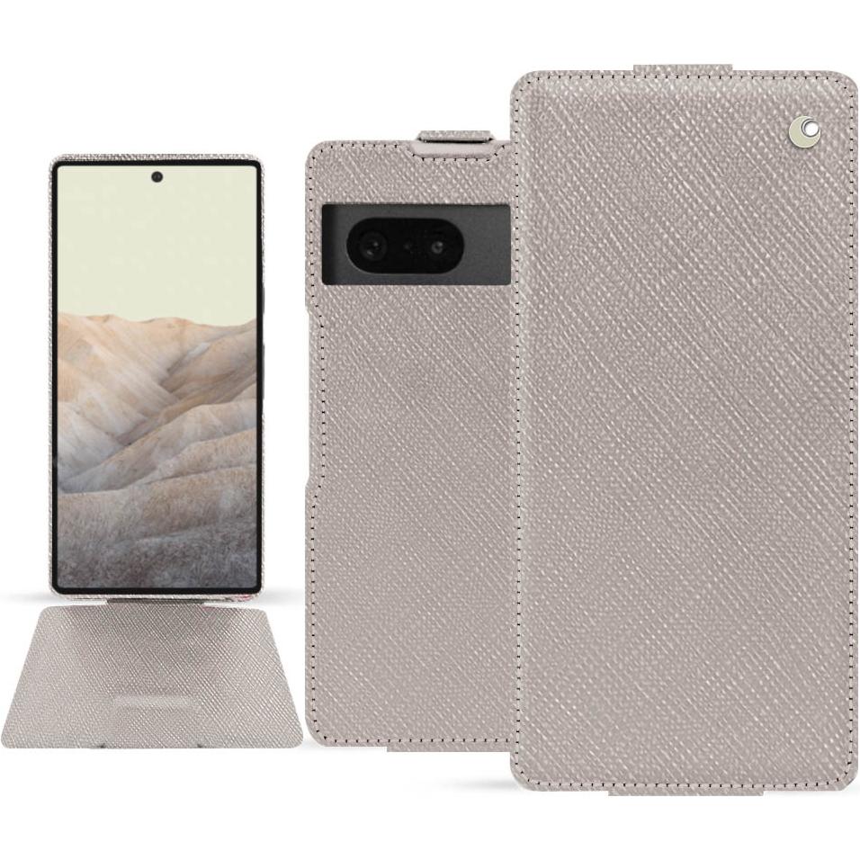 Thumbnail - Noreve Lederschutzhülle vertikal (Google Pixel 7), Smartphone Hülle, Beige