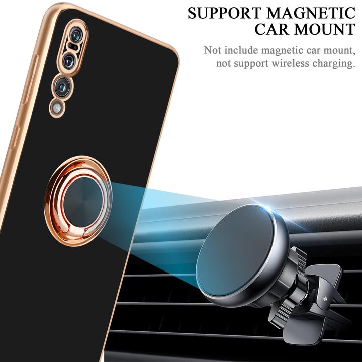 Produktbild Cadorabo Hülle für Huawei P20 PRO / P20 PLUS im TPU mit Kameraschutz und Ring LM089 Style (Huawei P20 Plus, Huawei P20 Pro)