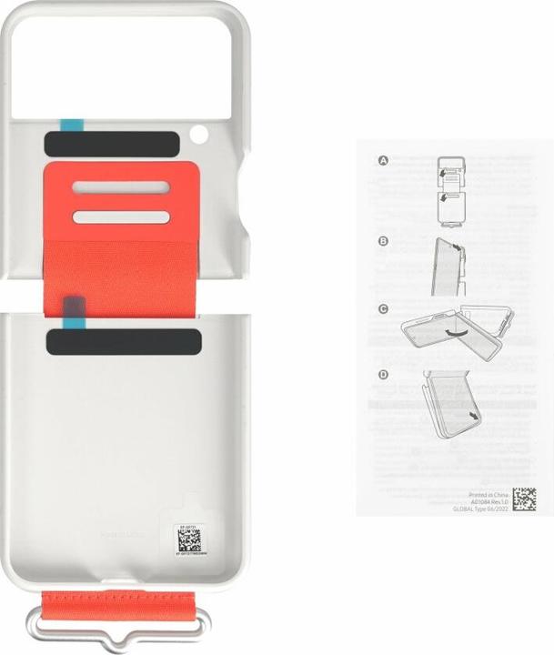 Actual product image Samsung Silicone cover with strap (Samsung Galaxy Z Flip4)