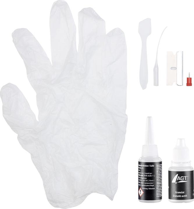 Produktbild AGT Reparatur-Set aus Sekundenkleber und transparentem Granulat (86 g)
