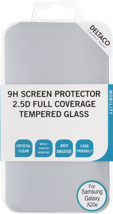 Produktbild Deltaco Screen Protector 2.5D Tempered Glass for Galaxy A20e (1 Stück, Samsung Galaxy A20e)