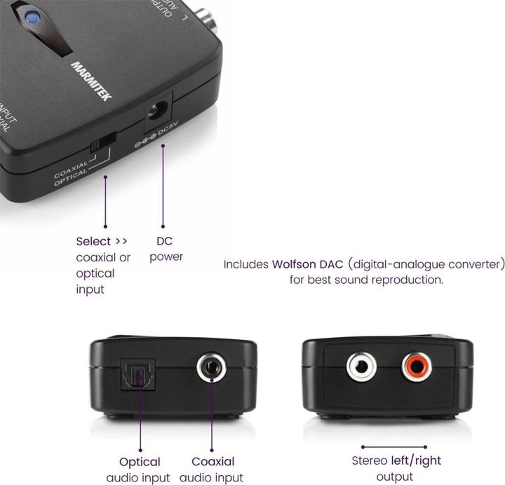 Actual product image Marmitek Connect DA21 (Digital -> Analog)