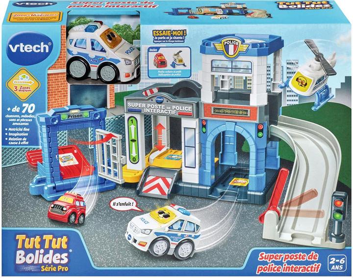 Produktbild VTech Tut Tut Bolides Série Pro - Super poste de police interactif (+ Chris, lieutenant de police)