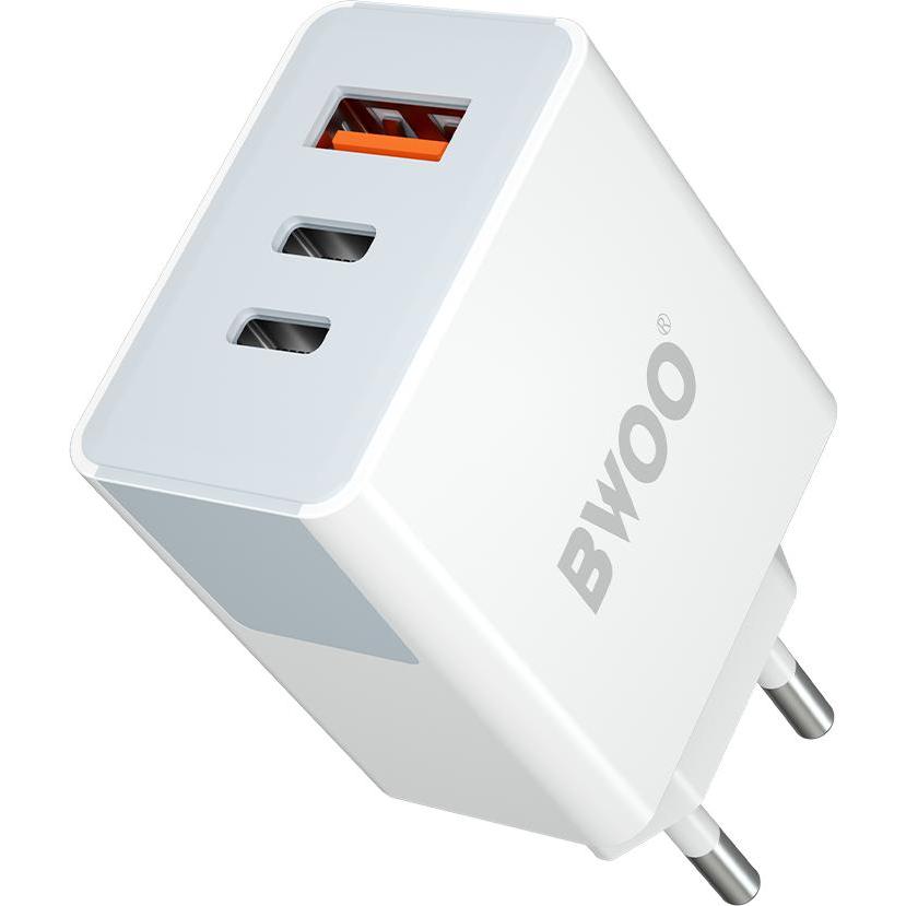 Thumbnail - Bwoo 40W Wandladegerät CDA133 2 x USB-C, 1 x USB-A (40 W), USB Ladegerät