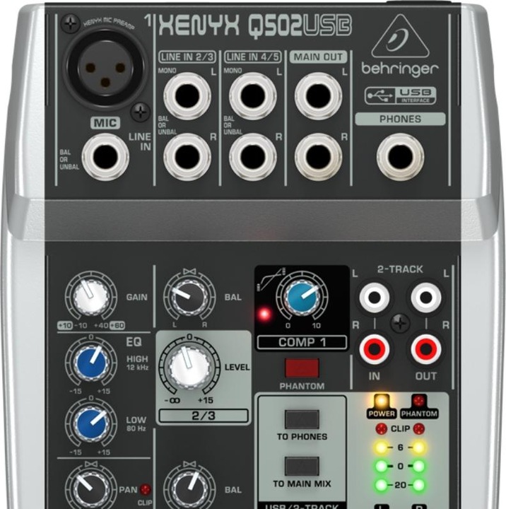 Image du produit Behringer Xenyx Q502usb (Studio et mixeur live)