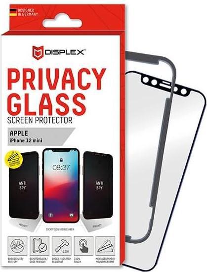 Produktbild Displex Real Glass, Privacy Full Cover Panzerglas (1 Stück, Apple iPhone 12 mini)