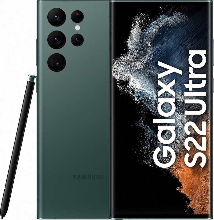 Produktbild Samsung Galaxy S22 Ultra EU (128 GB, Green, 6.80", Dual SIM, 108 Mpx, 5G)