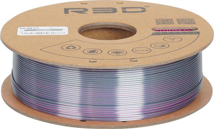 Actual product image R3D eSilk Magic-PLA Black-Purple Filament 1.75mm 1Kg (PLA, 1.75 mm, 1000 g, Black, Violet)