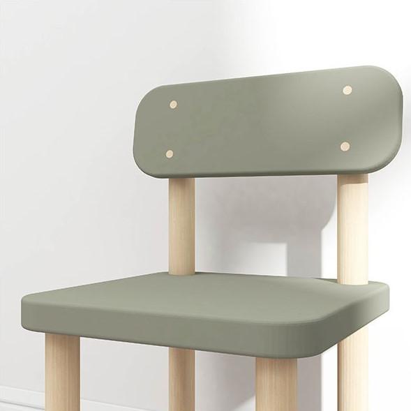 Actual product image Flexa Kids chair with backrest natural green (Child armchair)