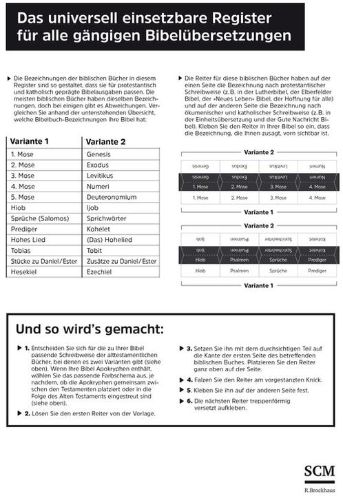 Valeurs nutritives et ingrédients Index de la Bible blanc
