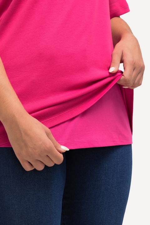 Produktbild Ulla Popken Shirt, doppellagige Vorderseite, Slim, Rundhals, Halbarm (56)