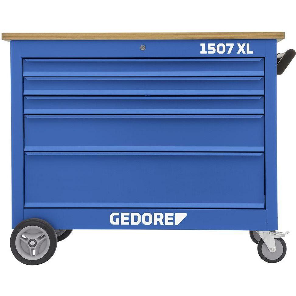 Gedore, Werkbank + Arbeitsbock, Rollwerkbank mit 5 Schubladen (120 cm, 63.50 cm)