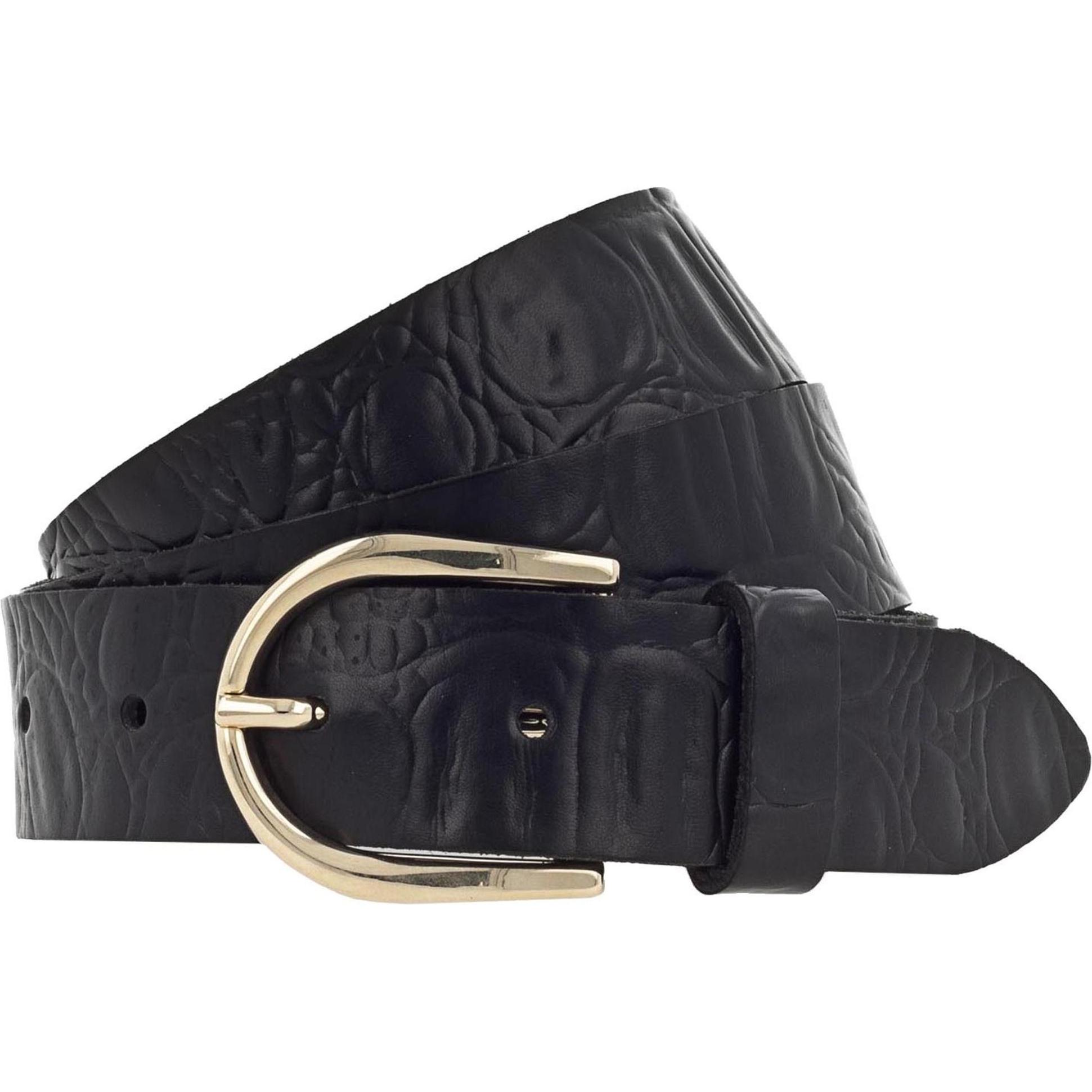 Vanzetti, Damen, Gürtel, Gürtel Leder, Schwarz, (85)
