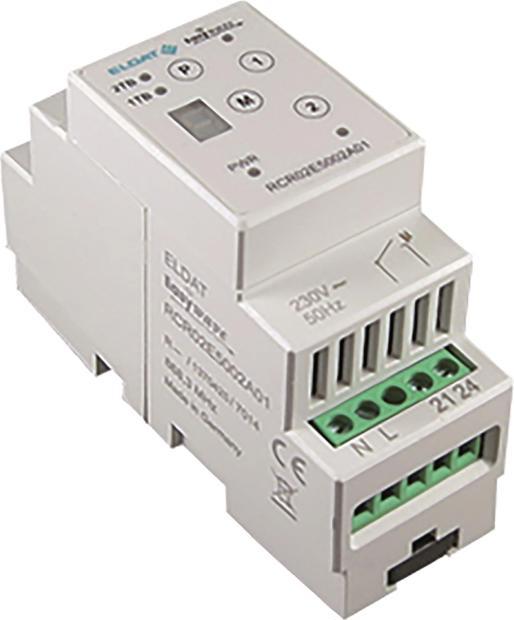 Eldat Hutschienen- RCR02EN5002A01-29K Empfänger EIN/AUS 2 Kanal 230VAC grau