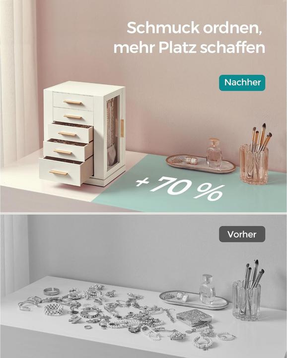 Produktbild Songmics Schmuckschatulle 16 x 22,2 x 28.5 cm