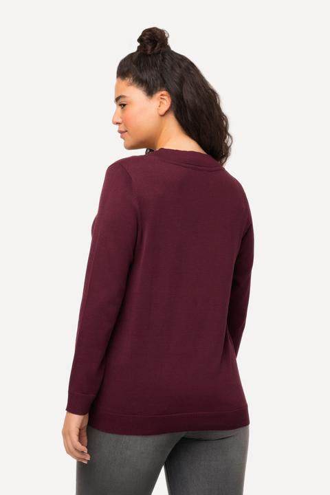 Produktbild Ulla Popken Pullover, V-Ausschnitt, Langarm, weicher Feinstrick (42, 44)