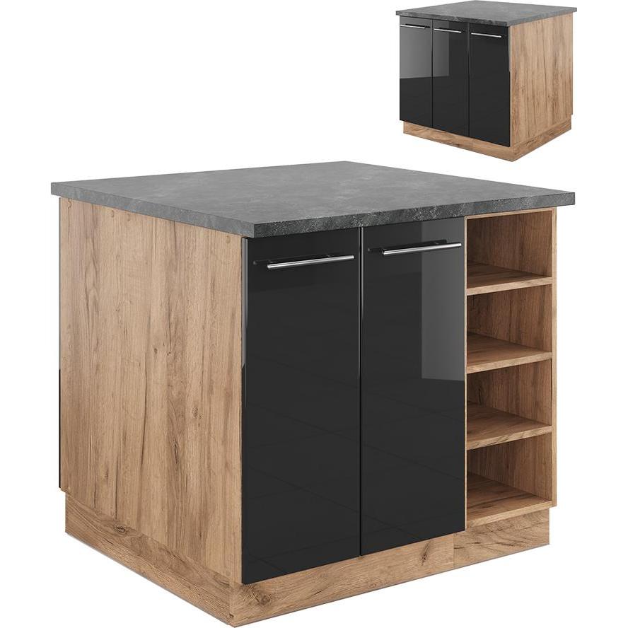 Vicco, Regal, Kücheninsel Fame-Line (90 x 82 x 90 cm)