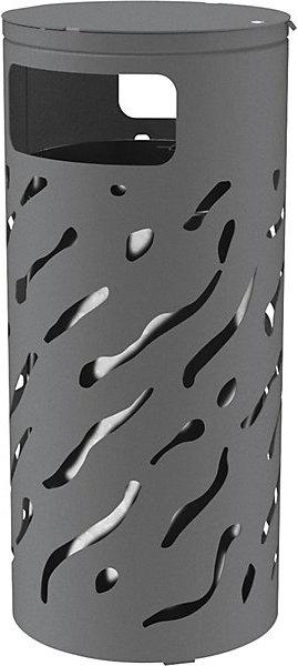 SPL Poubelle d'extérieur VENEDIG, capacité 80 l, avec seau intérieur, gris. (80 l)