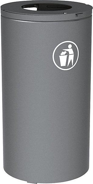 Actual product image SPL OLBIA outdoor waste collector, capacity 80 l, with inner container, grey. (80 l)