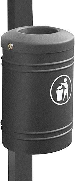 Image du produit SPL Poubelle d'extérieur ESTEREL, capacité 40 l pour potelet rectangulaire 80 x 80 (40 l)